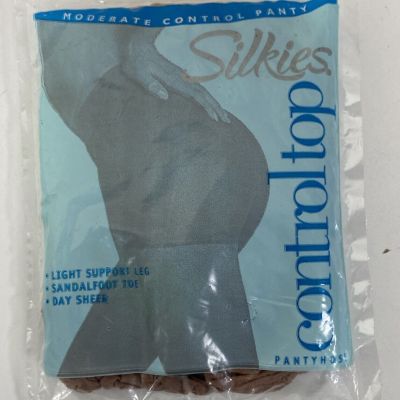 Silkies Control Top Hose With Support Legs Large Nude 070301